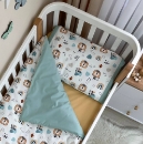Set lenjerie de schimb pentru patut bebe 3 piese Lion (1)